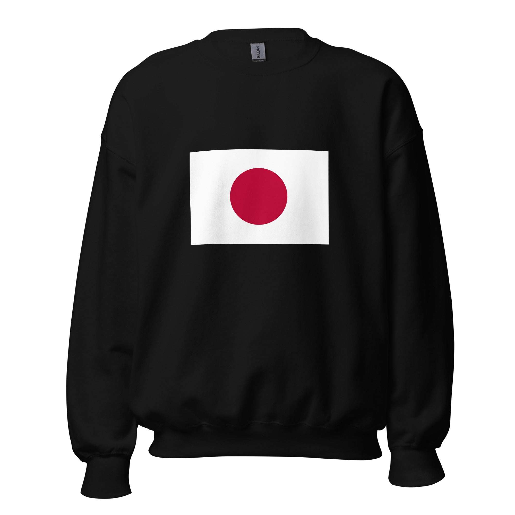 Unisex heather gray sweatshirt featuring Japanese flag design printed across the front chest
