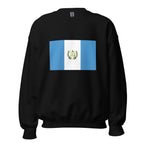 Unisex heather gray sweatshirt featuring Guatemalan flag design printed across the front chest