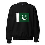 Unisex heather gray sweatshirt featuring Pakistani flag design printed across the front chest