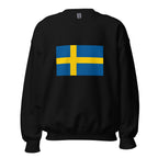 Unisex heather gray sweatshirt featuring Swedish flag design printed across the front chest
