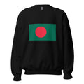 Unisex heather gray sweatshirt featuring Bangladeshi flag design printed across the front chest