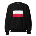Unisex heather gray sweatshirt featuring Polish flag design printed across the front chest