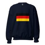 Unisex heather gray sweatshirt featuring German flag design printed across the front chest