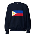 Unisex heather gray sweatshirt featuring Philippine flag design printed across the front chest