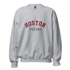 Unisex sweatshirt featuring Boston College name and branding in maroon and gold