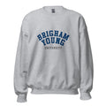 Unisex sweatshirt featuring Brigham Young University name and branding in navy and white