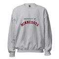 Unisex sweatshirt featuring University of Minnesota name and branding in maroon and gold