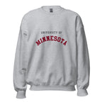 Unisex sweatshirt featuring University of Minnesota name and branding in maroon and gold