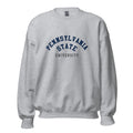 Unisex sweatshirt featuring Penn State University name and branding in navy and white