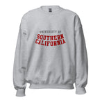 Unisex sweatshirt featuring University of Southern California name and branding in cardinal and gold