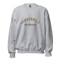 Unisex sweatshirt featuring Vanderbilt University name and branding in black and gold