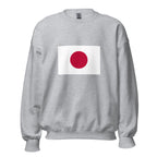 Unisex black sweatshirt featuring Japanese flag design printed across the front chest
