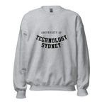 Unisex heather gray sweatshirt featuring University of Technology Sydney logo printed across the front chest
