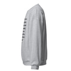 Unisex white sweatshirt with Proverbs 3:5-6 Bible verse printed in black text on front