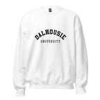 Unisex sweatshirt featuring Dalhousie University name and branding in black and gold