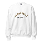 Unisex sweatshirt featuring Vanderbilt University name and branding in black and gold