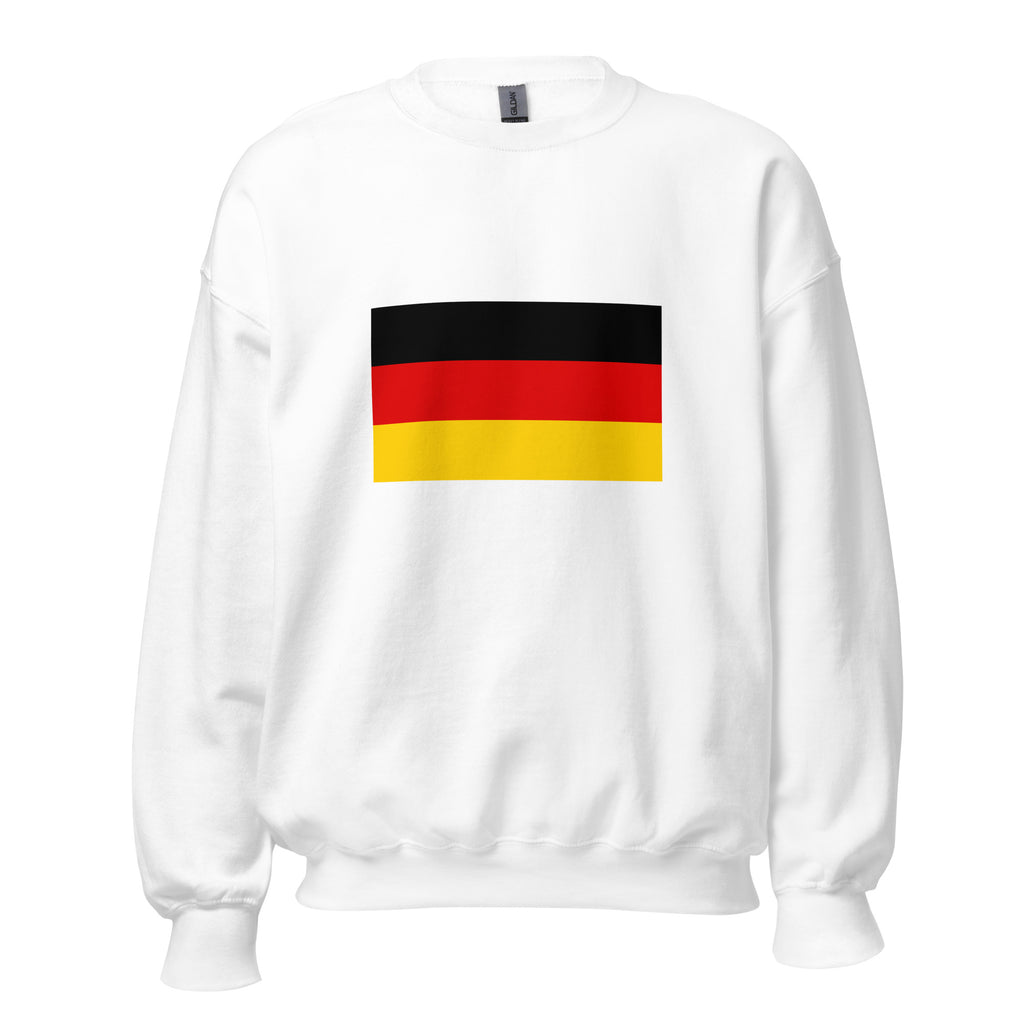 Unisex navy blue sweatshirt featuring German flag design printed across the front chest