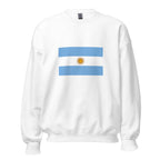 Unisex navy blue sweatshirt featuring Argentine flag design printed across the front chest