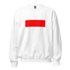Unisex navy blue sweatshirt featuring Indonesian flag design printed across the front chest