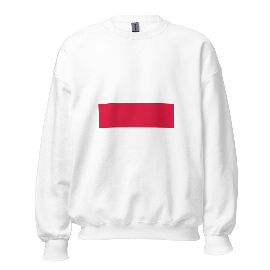 Unisex navy blue sweatshirt featuring Polish flag design printed across the front chest