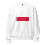 Unisex navy blue sweatshirt featuring Polish flag design printed across the front chest