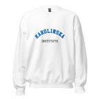 Unisex heather gray sweatshirt featuring Karolinska Institute logo printed across the front chest