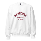 Unisex heather gray sweatshirt featuring Sapienza University of Rome logo printed across the front chest