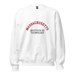 Unisex heather gray sweatshirt featuring MIT logo printed across the front chest