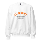 Unisex black sweatshirt featuring Caltech logo printed across the front chest