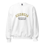 Unisex black sweatshirt featuring Georgia Tech logo printed across the front chest
