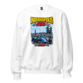 Unisex black sweatshirt featuring Indianapolis 500 event graphic printed across the front chest