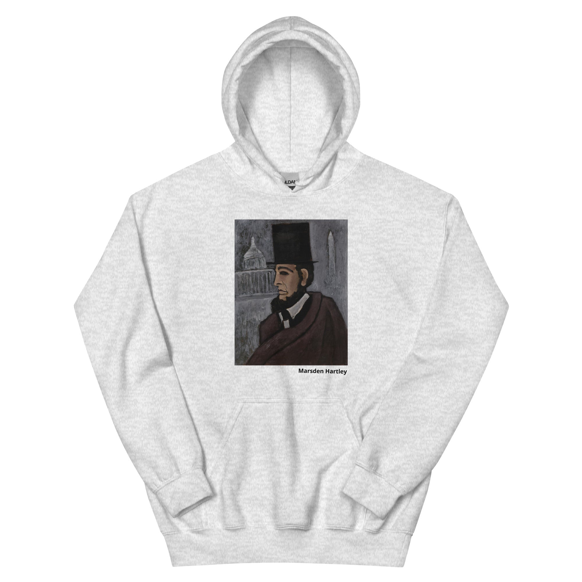 Unisex hoodie printed with Marsden Hartley's abstract expressionist painting Weary of the Truth