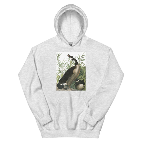 Unisex hoodie featuring Audubon's detailed naturalist illustration of a Canada goose
