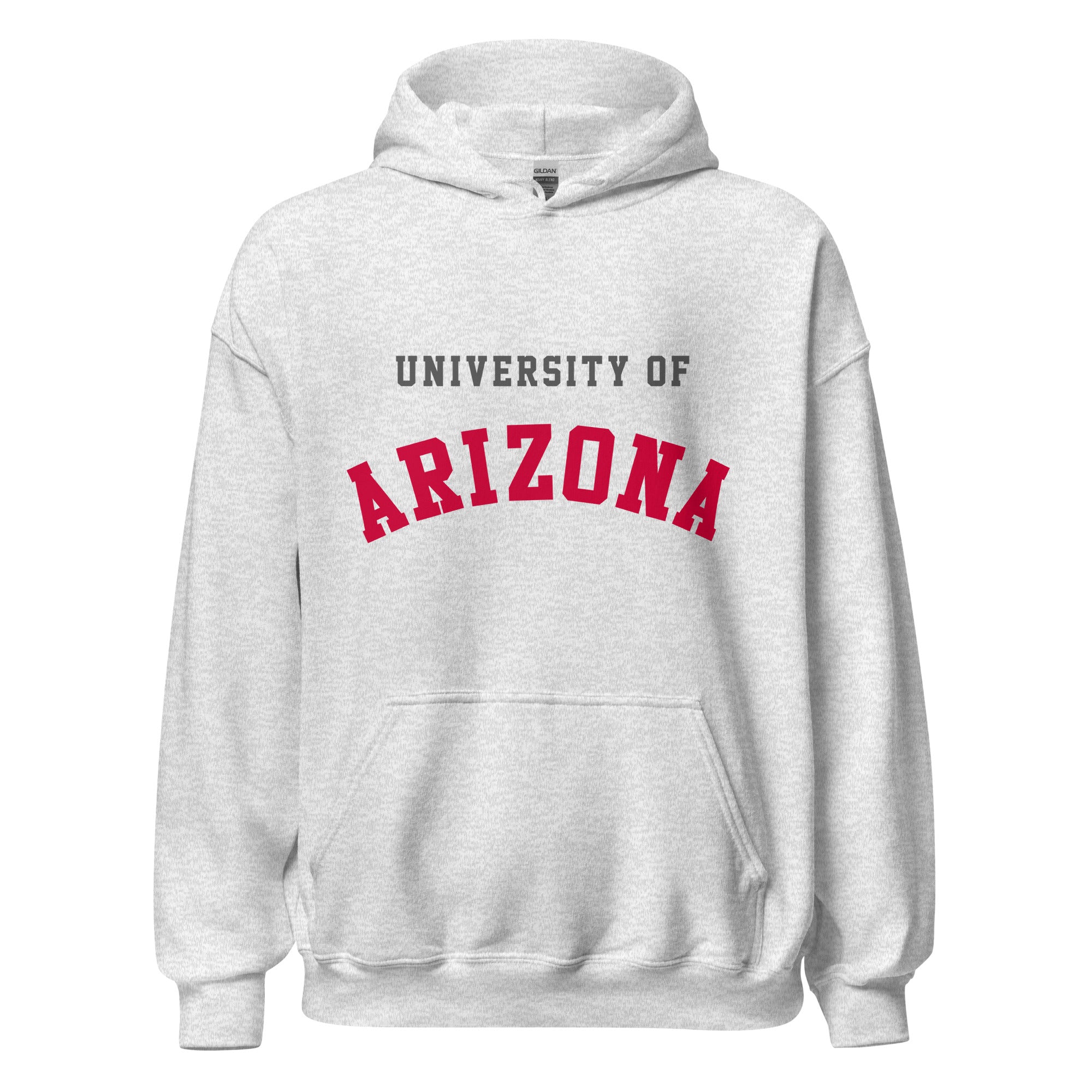 Unisex hoodie featuring University of Arizona name and branding in cardinal and navy