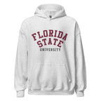 Unisex hoodie featuring Florida State University name and branding in garnet and gold