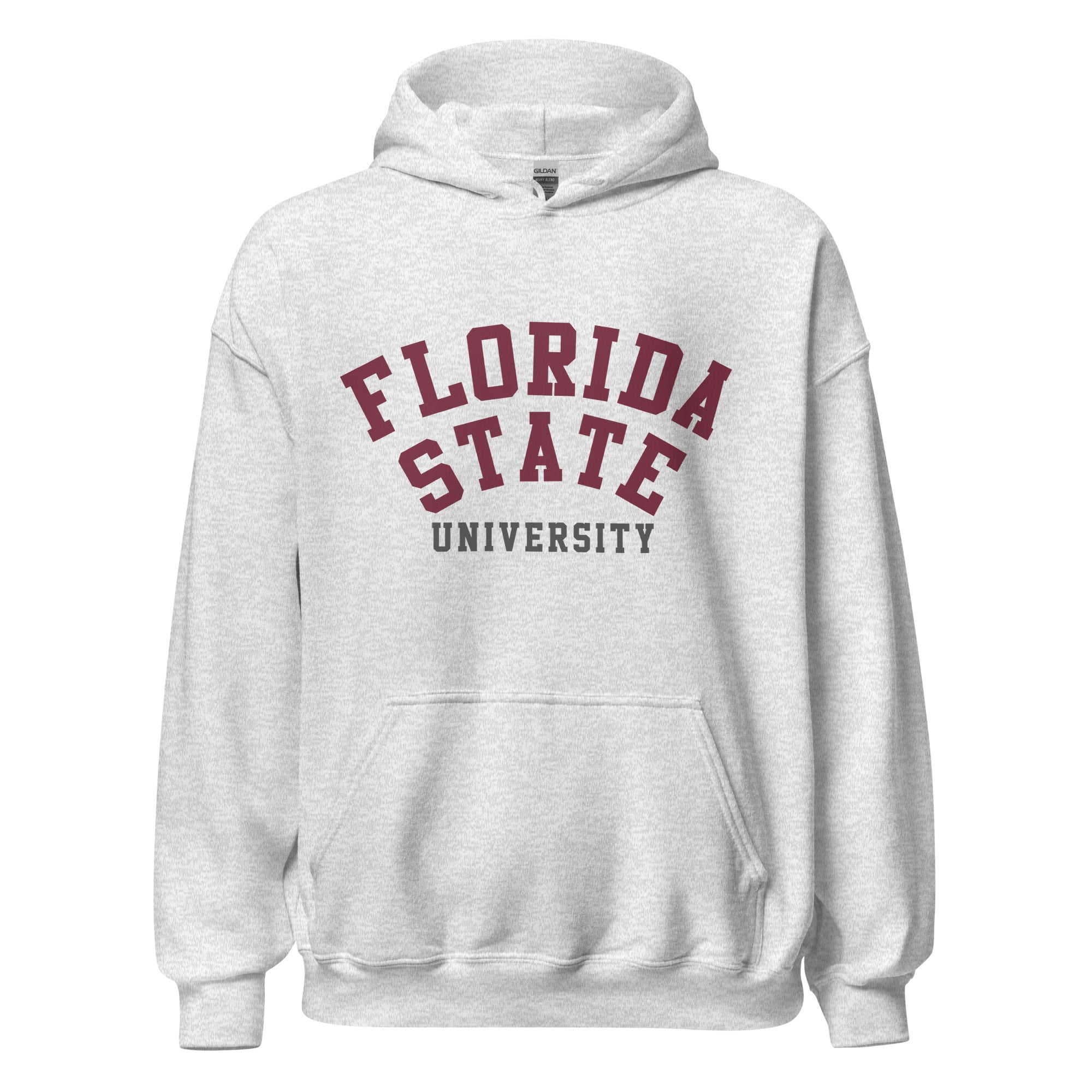 Unisex hoodie featuring Florida State University name and branding in garnet and gold
