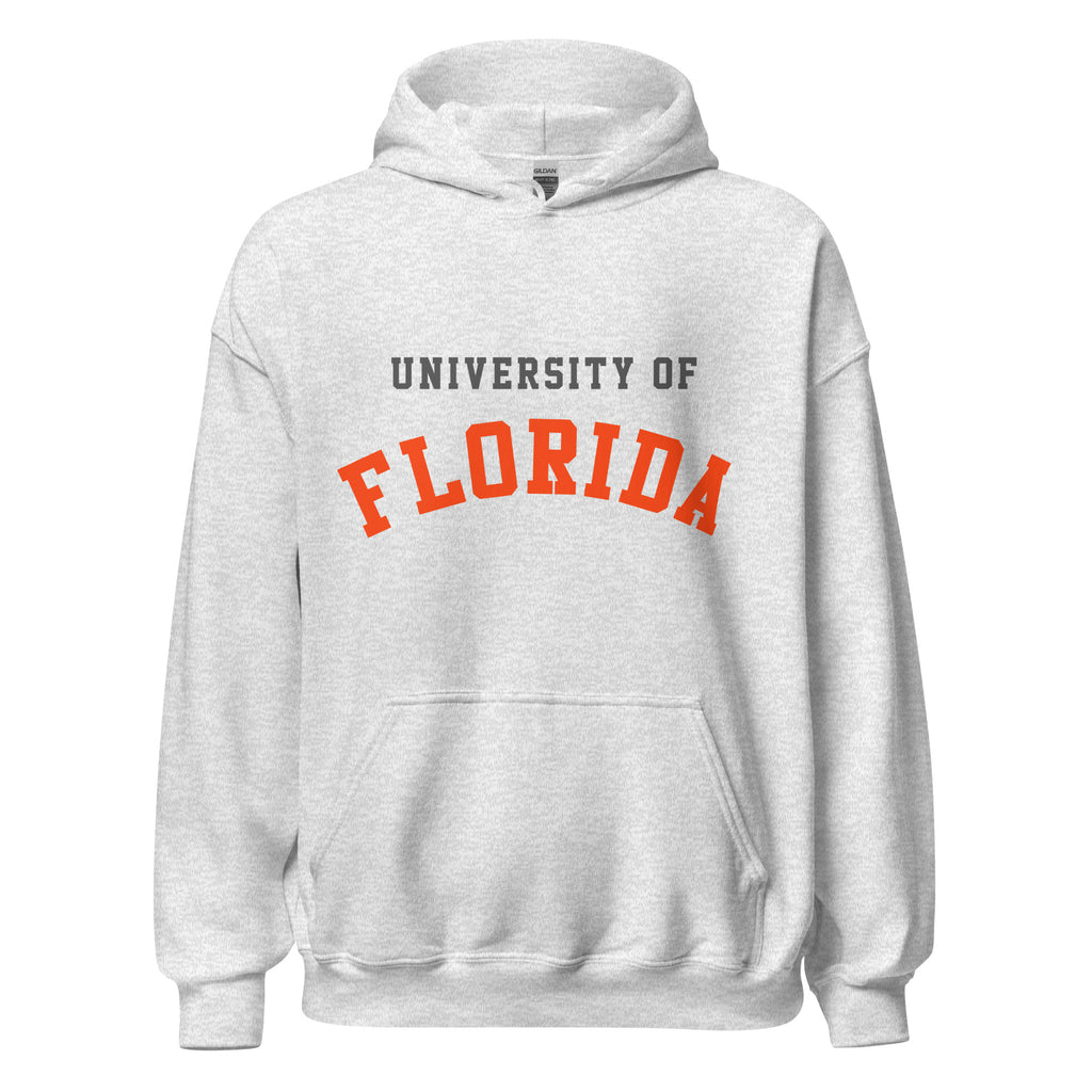 Unisex hoodie featuring University of Florida name and branding in orange and blue