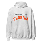 Unisex hoodie featuring University of Florida name and branding in orange and blue