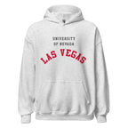 Unisex hoodie featuring UNLV name and branding in scarlet and grey