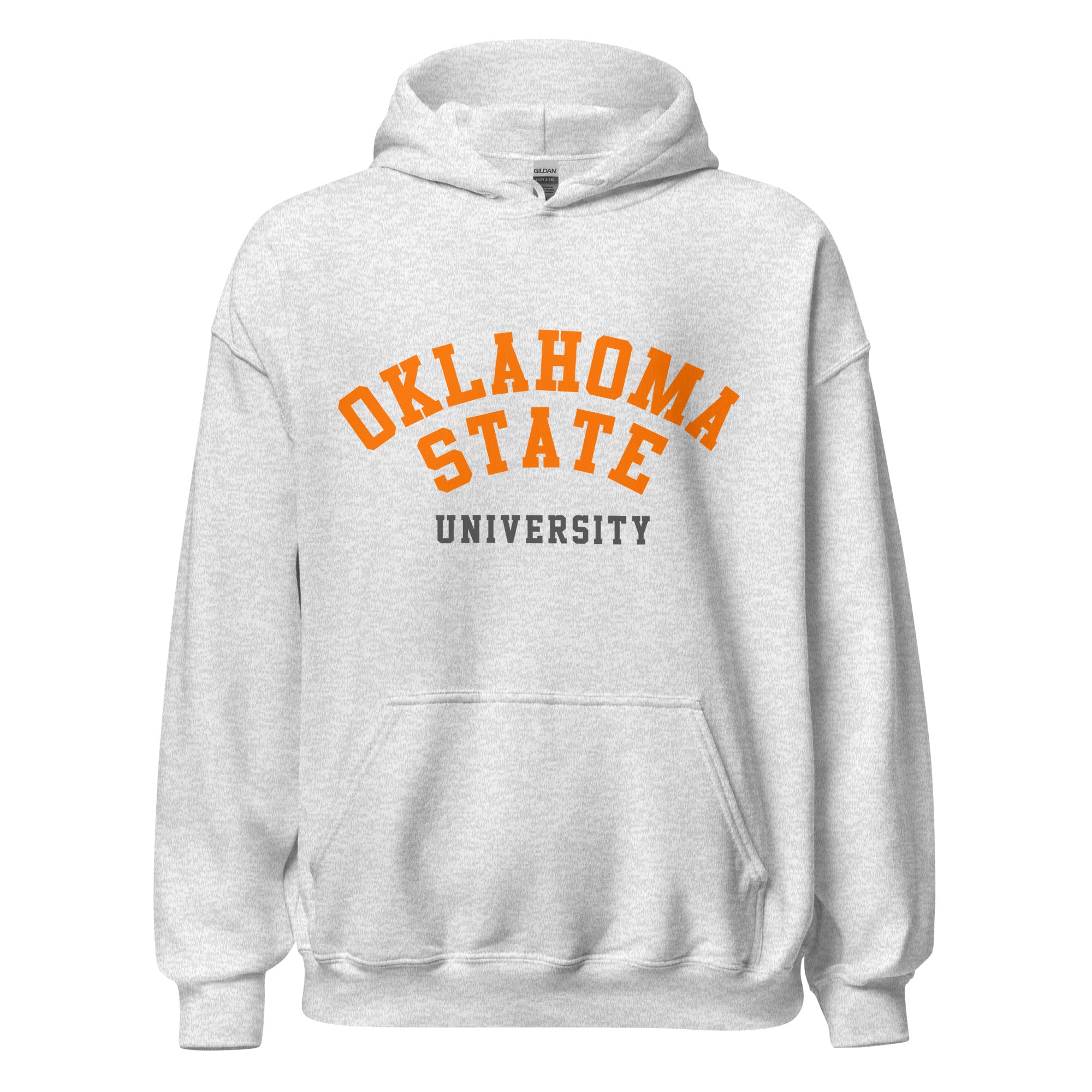 Unisex hoodie featuring Oklahoma State University name and branding in orange and black