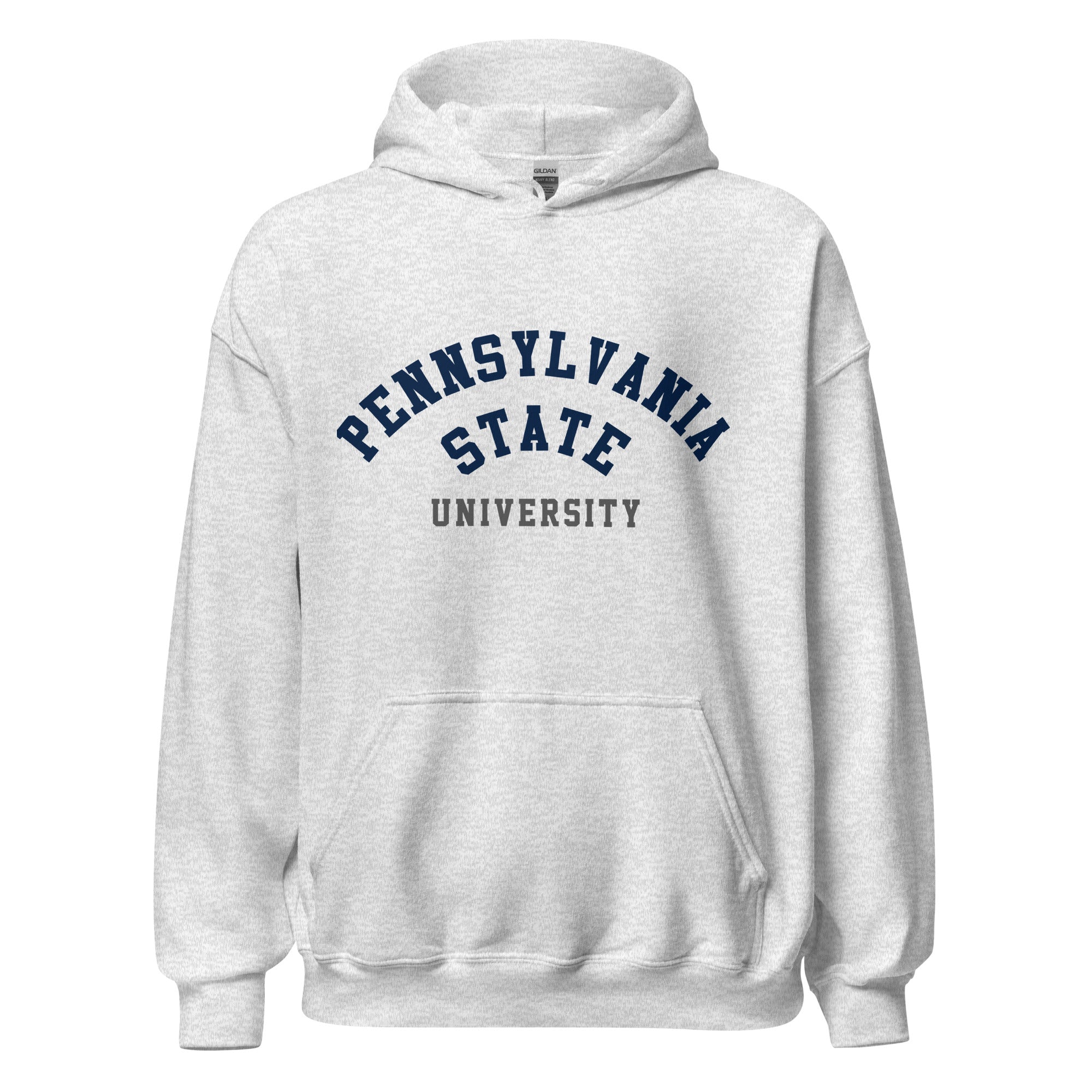 Unisex hoodie featuring Penn State University name and branding in navy and white