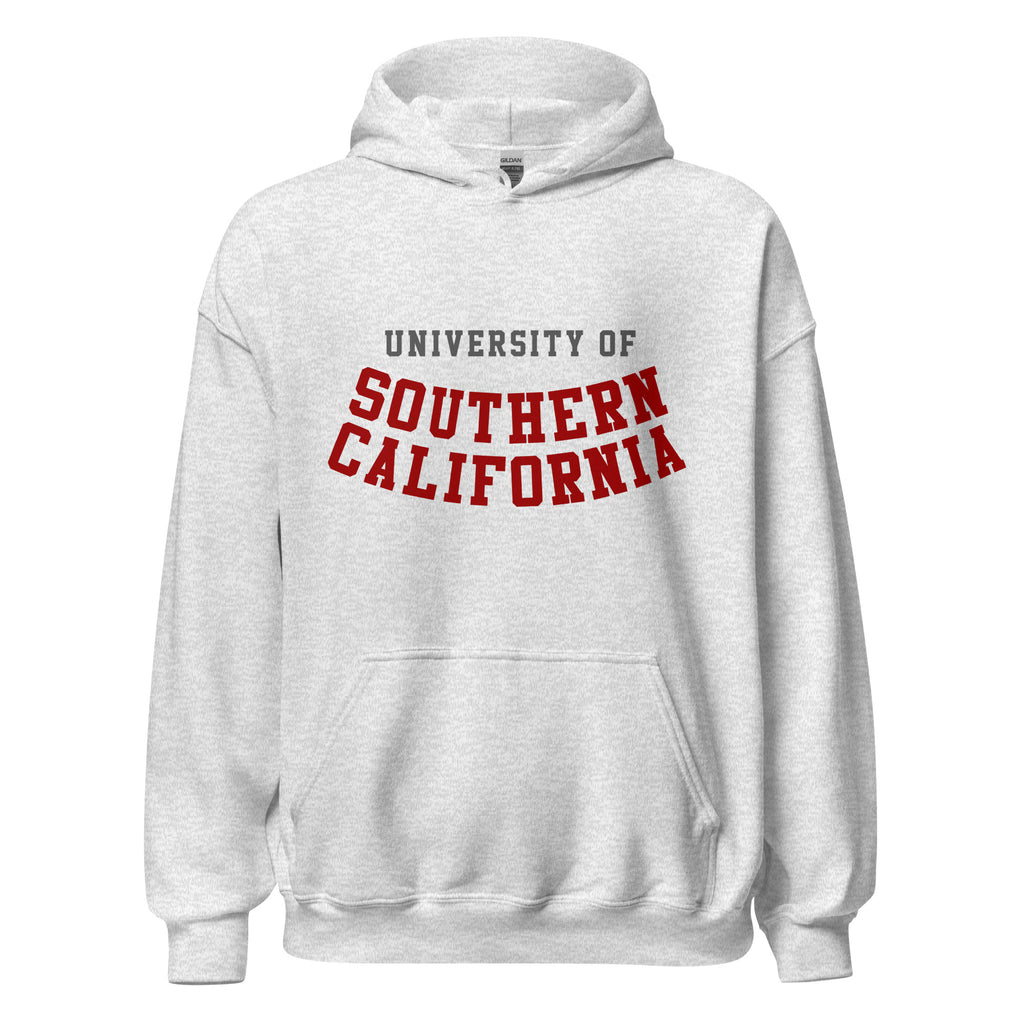 Unisex hoodie featuring University of Southern California name and branding in cardinal and gold