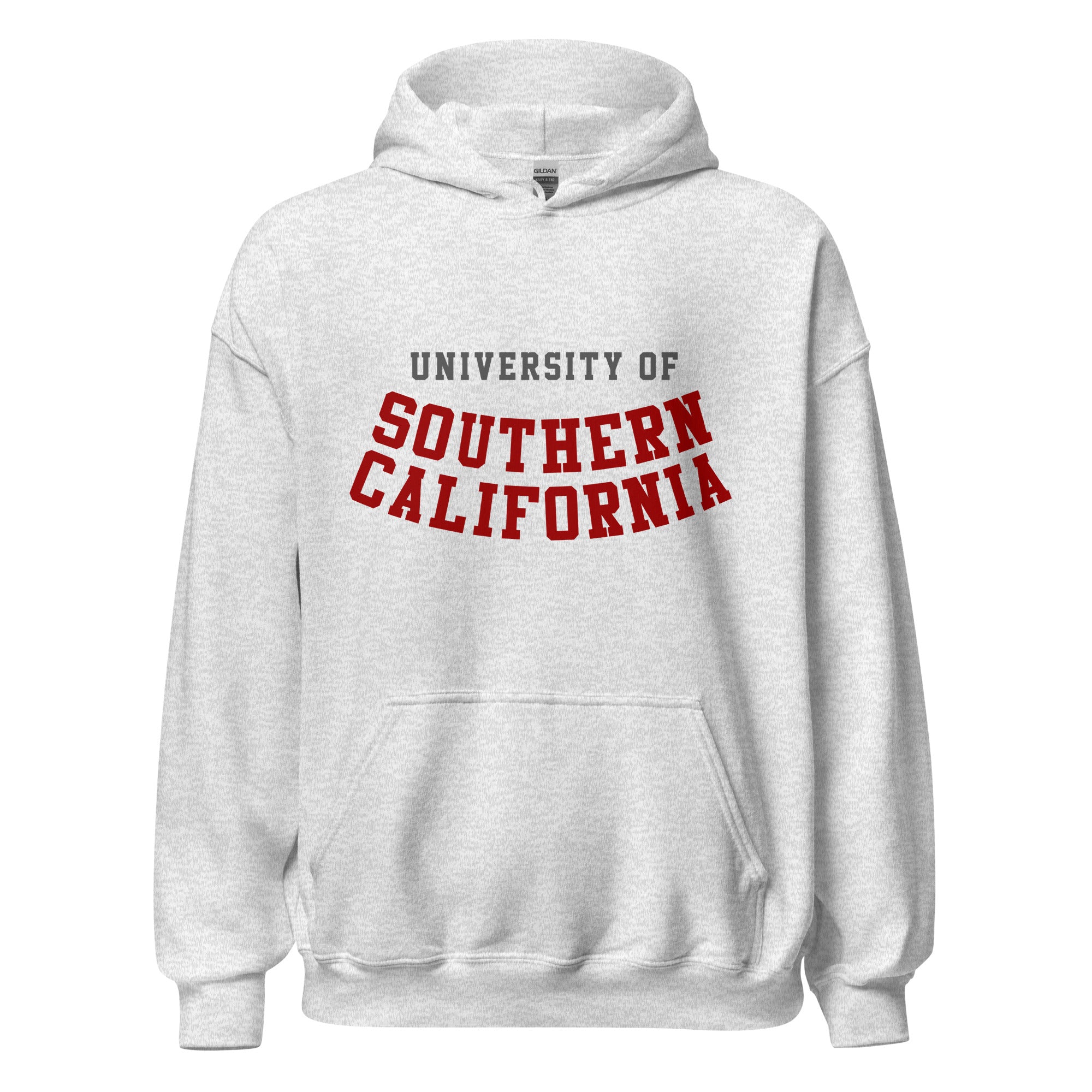 Unisex hoodie featuring University of Southern California name and branding in cardinal and gold