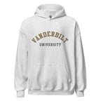 Unisex hoodie featuring Vanderbilt University name and branding in black and gold