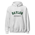 Unisex black hoodie featuring Baylor University logo printed across the front chest