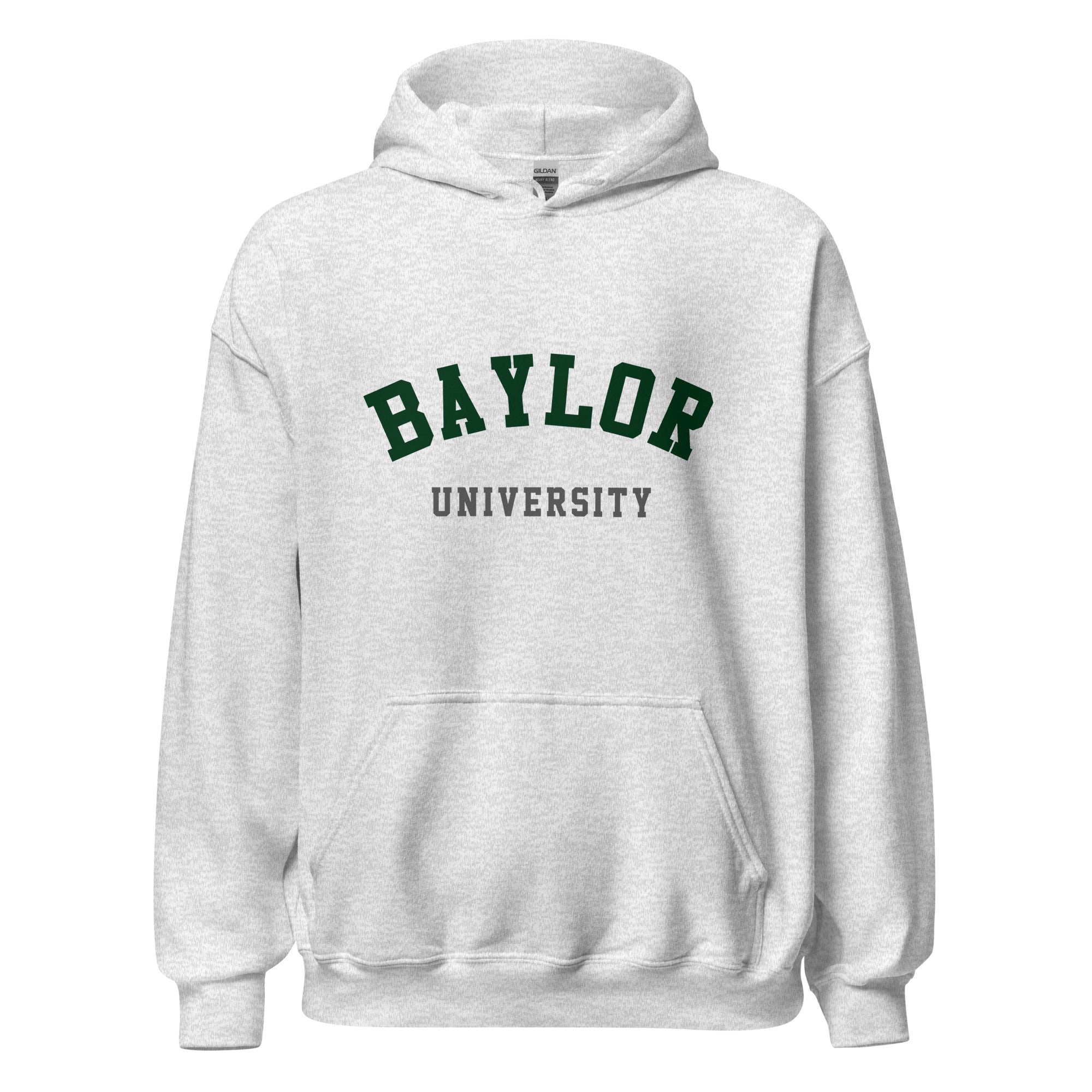 Unisex black hoodie featuring Baylor University logo printed across the front chest