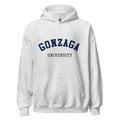 Unisex black hoodie featuring Gonzaga University logo printed across the front chest