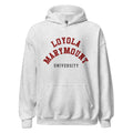 Unisex black hoodie featuring Loyola Marymount University logo printed across the front chest
