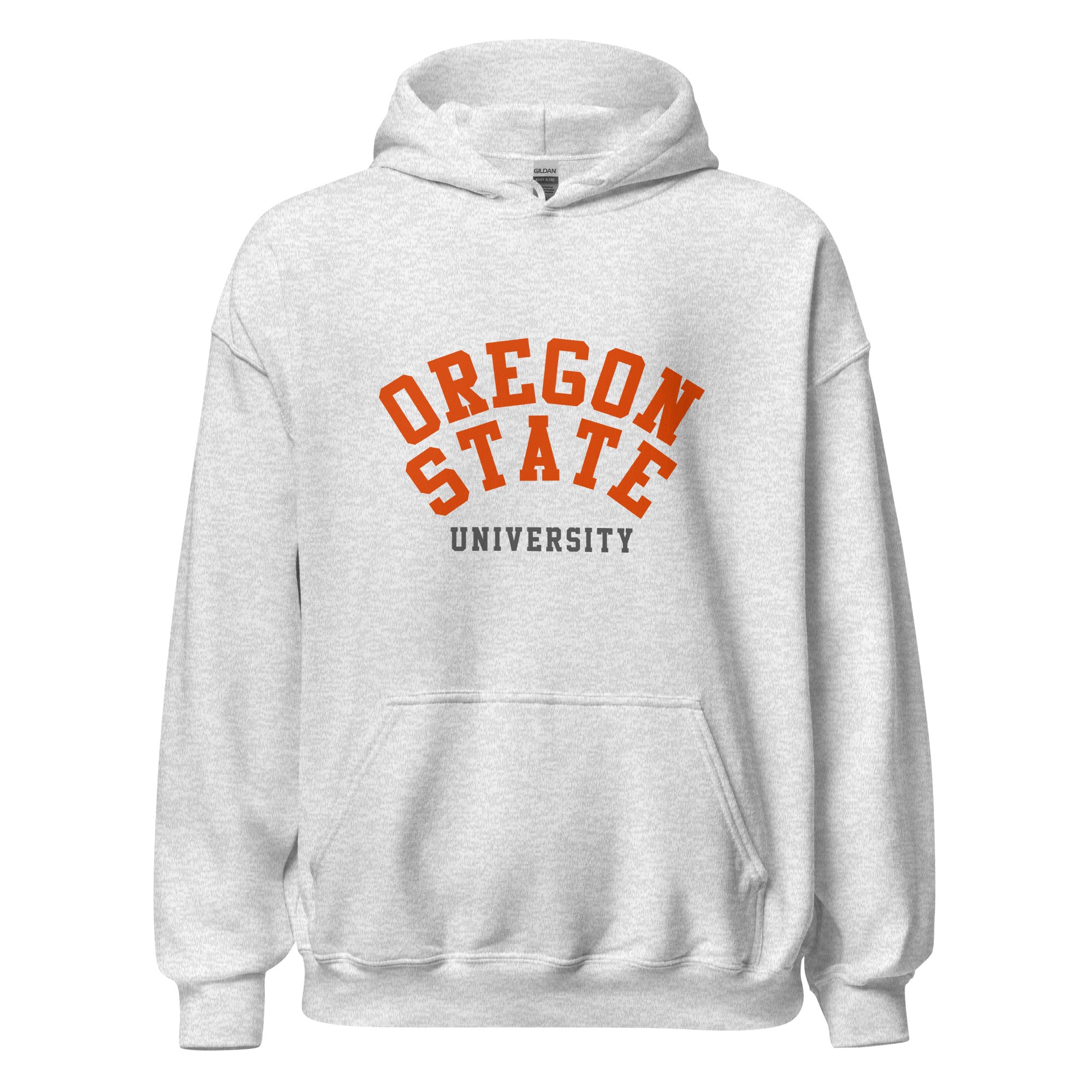 Unisex black hoodie featuring Oregon State University logo printed across the front chest