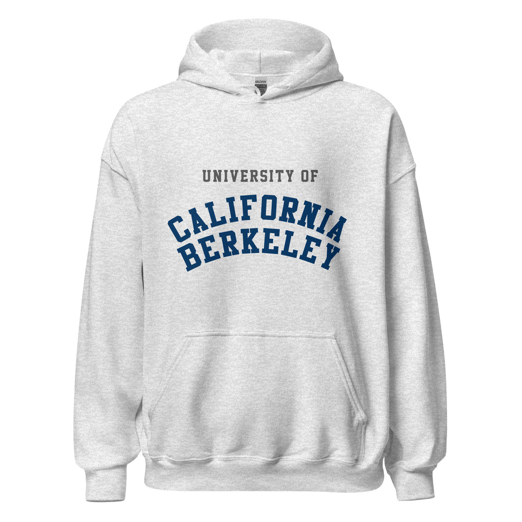 Unisex black hoodie featuring UC Berkeley logo printed across the front chest